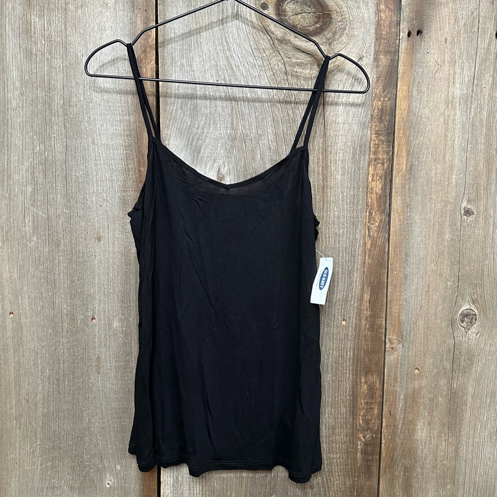 Old Navy Relaxed V-neck Cami Tank Top in Black Size Small